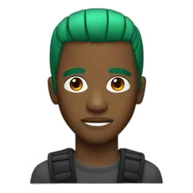 frank ocean with green hair sticker
