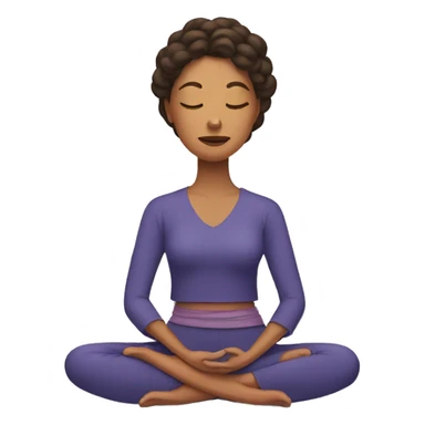 a woman meditated  sticker