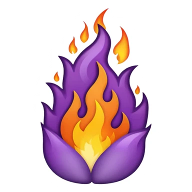 plain purple no orange color fire sticker
