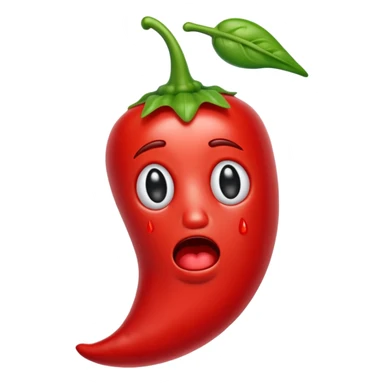 crying chili pepper sticker