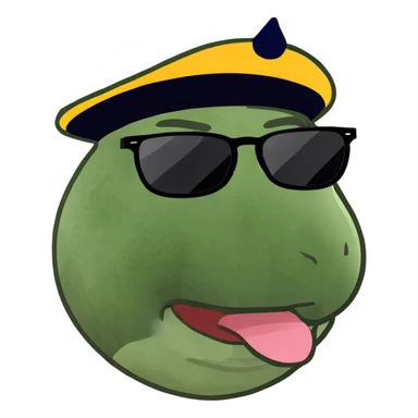 Yellow emoji with tongue out sticker