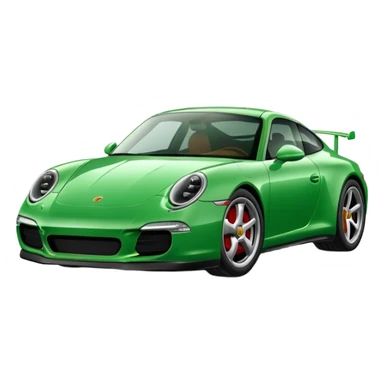 green porsche 911 sticker