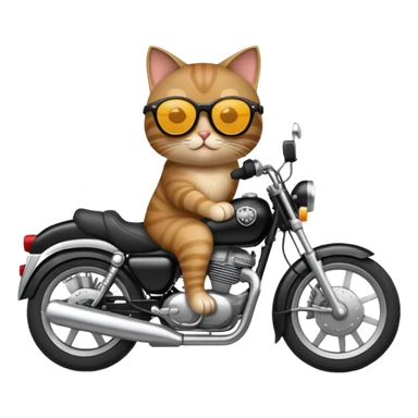 un chat sur une moto sticker