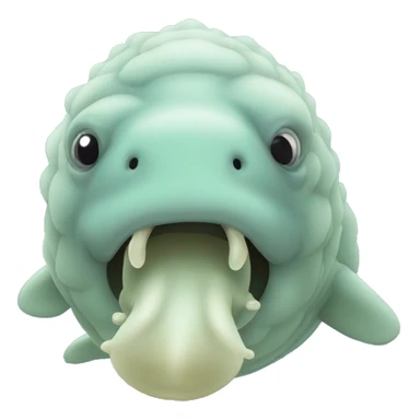 Tardigrade, beluga whale face sticker