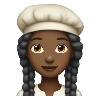 black girl with a bonnet on sticker