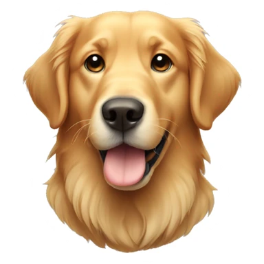 a golden retriever with a large snout sticker