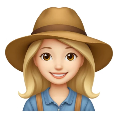 Wide Brim Hat Girl sticker