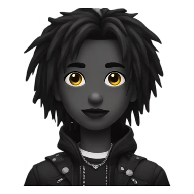 boy goth black cool sticker