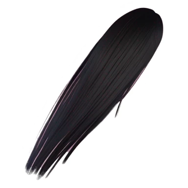 Black hair with bangs long hair sticker