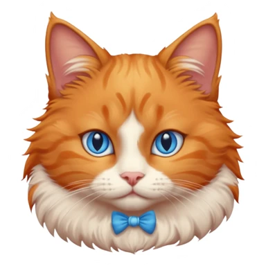 a ginger cat with blue eyes sticker