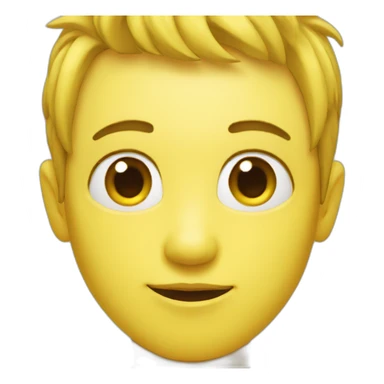 face with fomad hair and yellow skin sticker