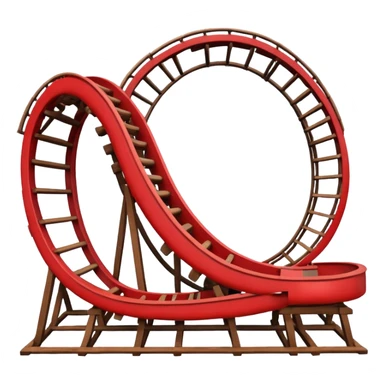red roller coaster sticker