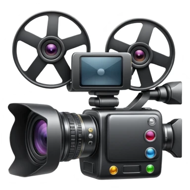 Video camera with elements 1-2 of others emoji sticker