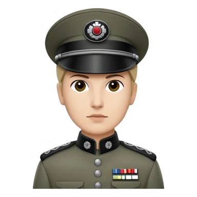 Star Wars Imperial officer with kepi hat and no shoulder boards, olive-gray uniform sticker