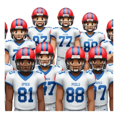 football players stand side by side for a team photo sticker