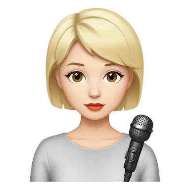 Female singer short blonde hair  sticker