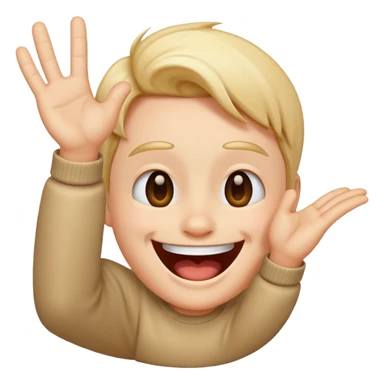 Laughing emoji hand  sticker