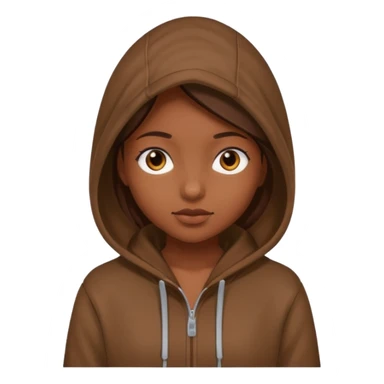 girl with brown hoodie sticker