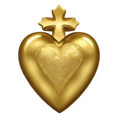 gold sacred heart sticker