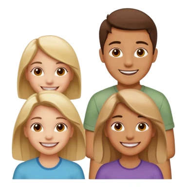 Friendship - relationship of mutual affection between people - 2 girls and a boy of various races  sticker