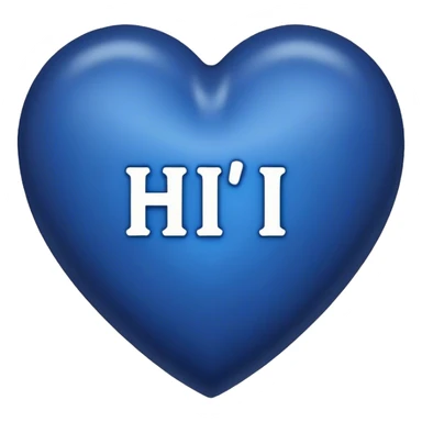 Dark blue heart with the words Hi handsome in the middle  sticker