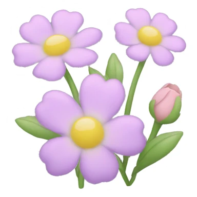 Pastel flower emoji sticker