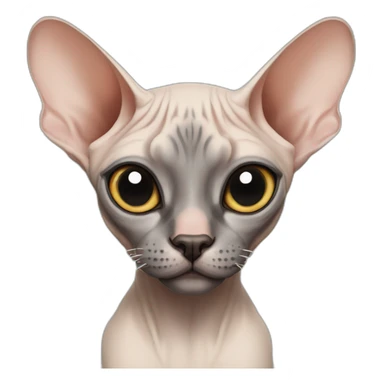 sphynx cat with black spot on the bridge of his nose between his eyes sticker
