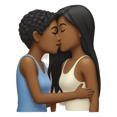 Lesbian kiss sticker