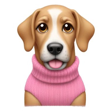 A dog with a pink sweater  sticker