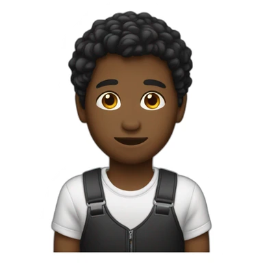 Garçon métisse cheveux noir court sticker