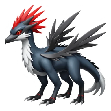 Shiny Nargacuga-Silvally-Fakémon-hybrid-creature (full body)  sticker