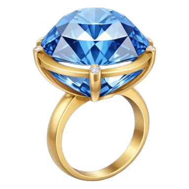 gold ring with a diamond in a dark blue case sticker