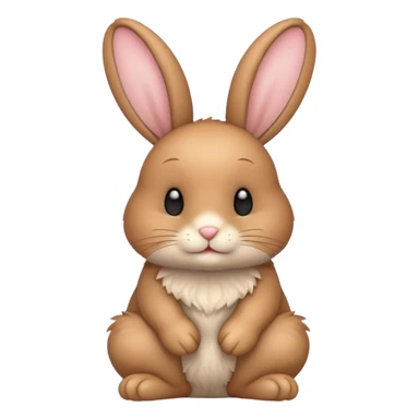 Light brown bunny sticker