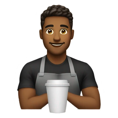 barista in a coffee shop sticker