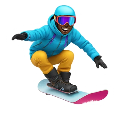 Snowboarding sticker