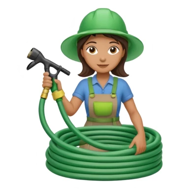 female gardener hose sticker
