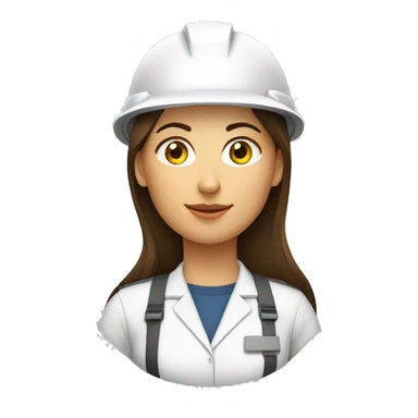 arquitectA MUJER con casco blanco  sticker