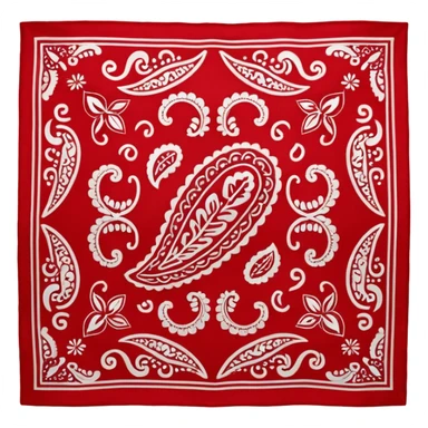 Red paisley bandana, bandana sticker