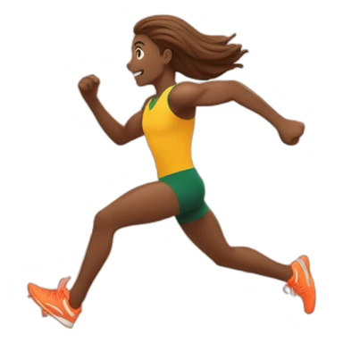 Running track and field sticker