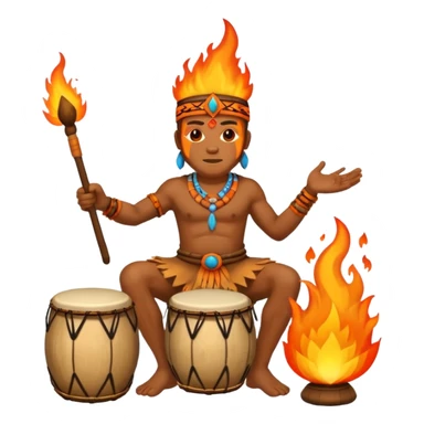 SHAMAN DRUM FIRE sticker