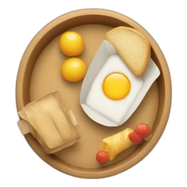 hand holding a tray with food in it sticker