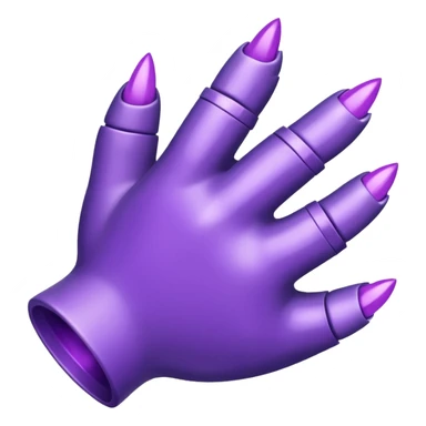 Purple claw clip sticker