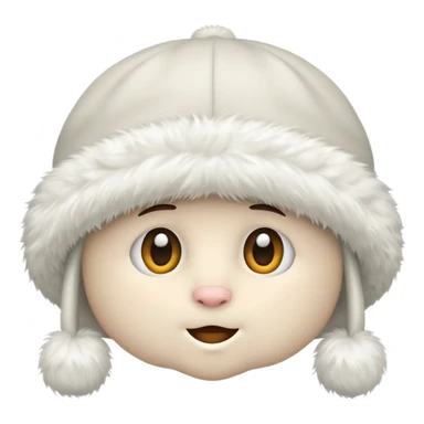 re dfluffy hat sticker