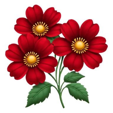 really dark red flowers sticker