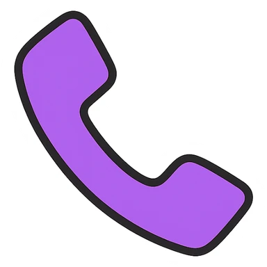 purple phone receiver sticker