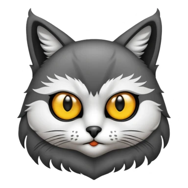 crea un gato con alas de búho sticker