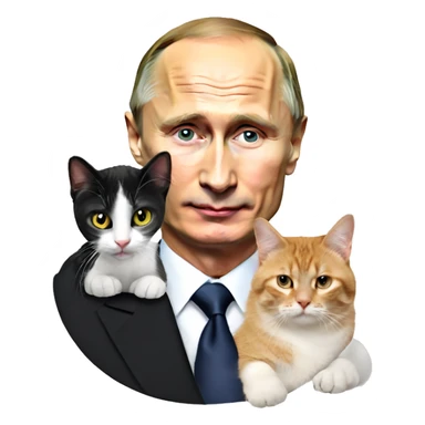 Vladimir putin with a cat sticker