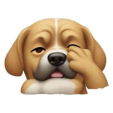 Dog facepalm sticker