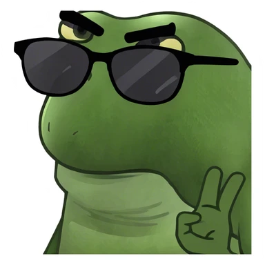 Shocked with sunglasses  sticker