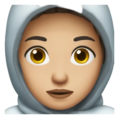 Brunette freezing shiver sticker